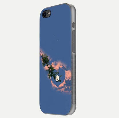 Sky Under Tree Glass Case for iPhone 7 side-angle image showing shine, edge texture, and scenic detail