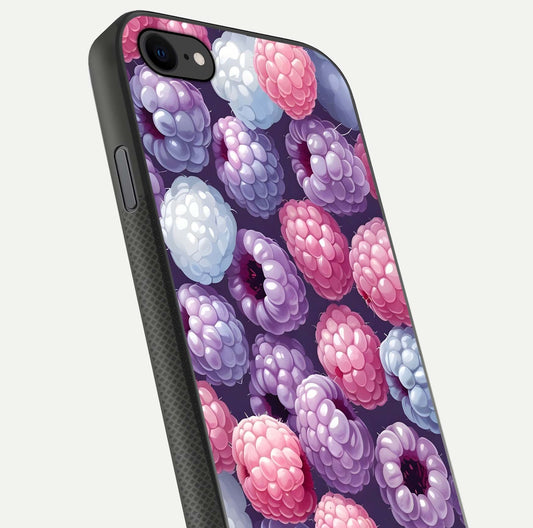 Berry Candy Pop Glass Case for iPhone 7 close-up shot revealing candy-style texture and reflective surface