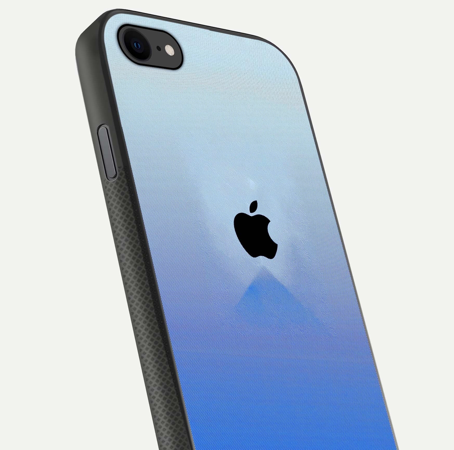 Gradient Apple Vibe Glass Case for iPhone 7 close-up angled shot showing color transition and reflection brightness