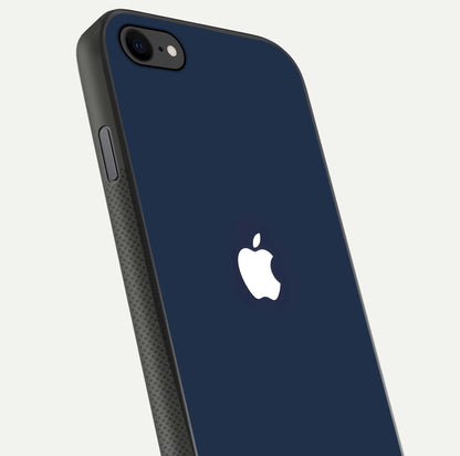 Minimal Apple Night Glass Case for iPhone 7 close-up angled shot showing clean reflection and soft tone