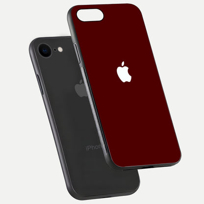 Apple Crimson Core Glass Case for iPhone 7 floating mockup with red-gloss effect and metallic Apple design