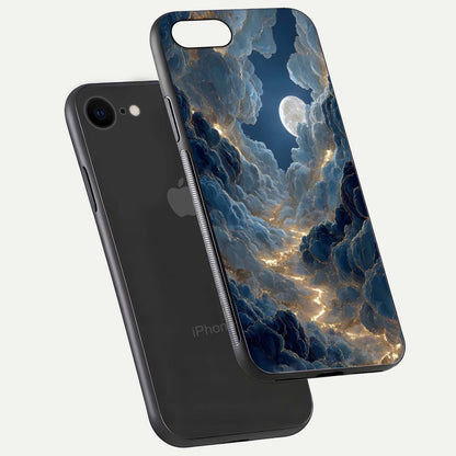Celestial Cloud Road Glass Case for iPhone 7 floating mockup capturing glowing horizon and HD gloss