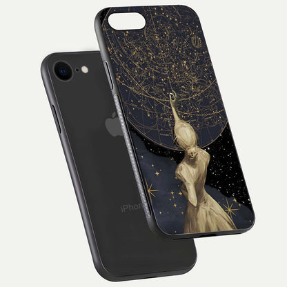 Taylor Swift Girl Glass Case for iPhone 7 floating dual-view mockup displaying gloss and stylish artwork