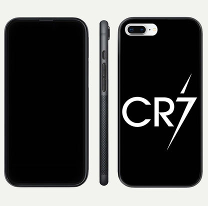 CR7 Elite Strike Glass Case for iPhone 7 Plus dual-view layout showing sport tones and edge clarity