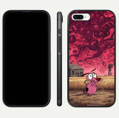 Courage Under Sky Glass Case for iPhone 7 Plus dual-view layout displaying text alignment and glass finish