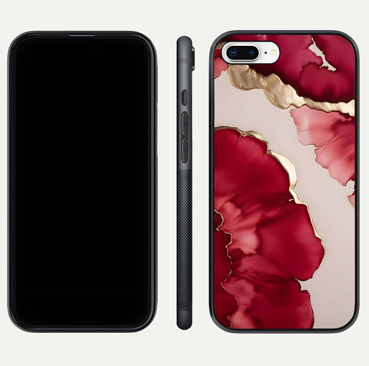 Pink & White Marble Glass Case For iPhone 7 Plus