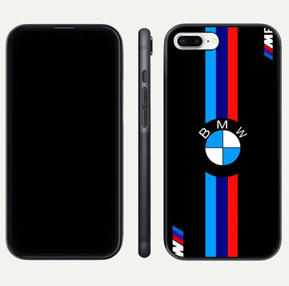Turbo BMW Beast Glass Case for iPhone 16 Pro front & back layout showing bold design and smooth finish