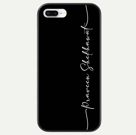 Black Tune Custom Name Glass Case For iPhone 16 Pro by Custom World