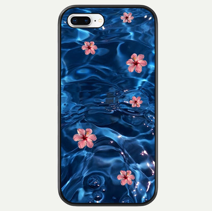 Blooming Water Drift Glass Case For iPhone 7 Plus by Custom World