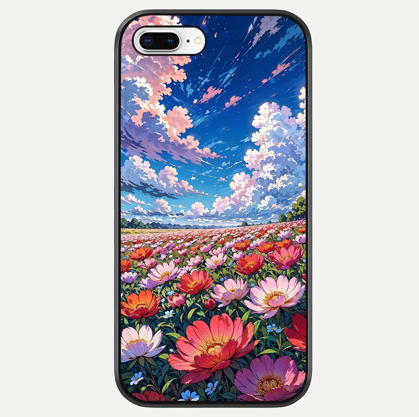 Blossom Sky Field Glass Case For iPhone 7 Plus by Custom World