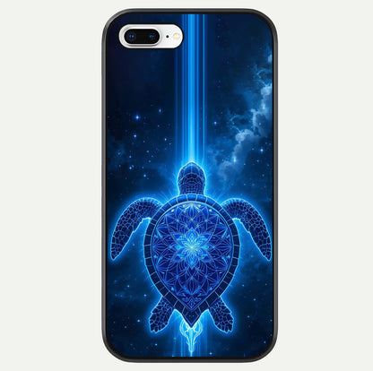 Blue Galaxy Turtle Glass Case For iPhone 7 Plus by Custom World