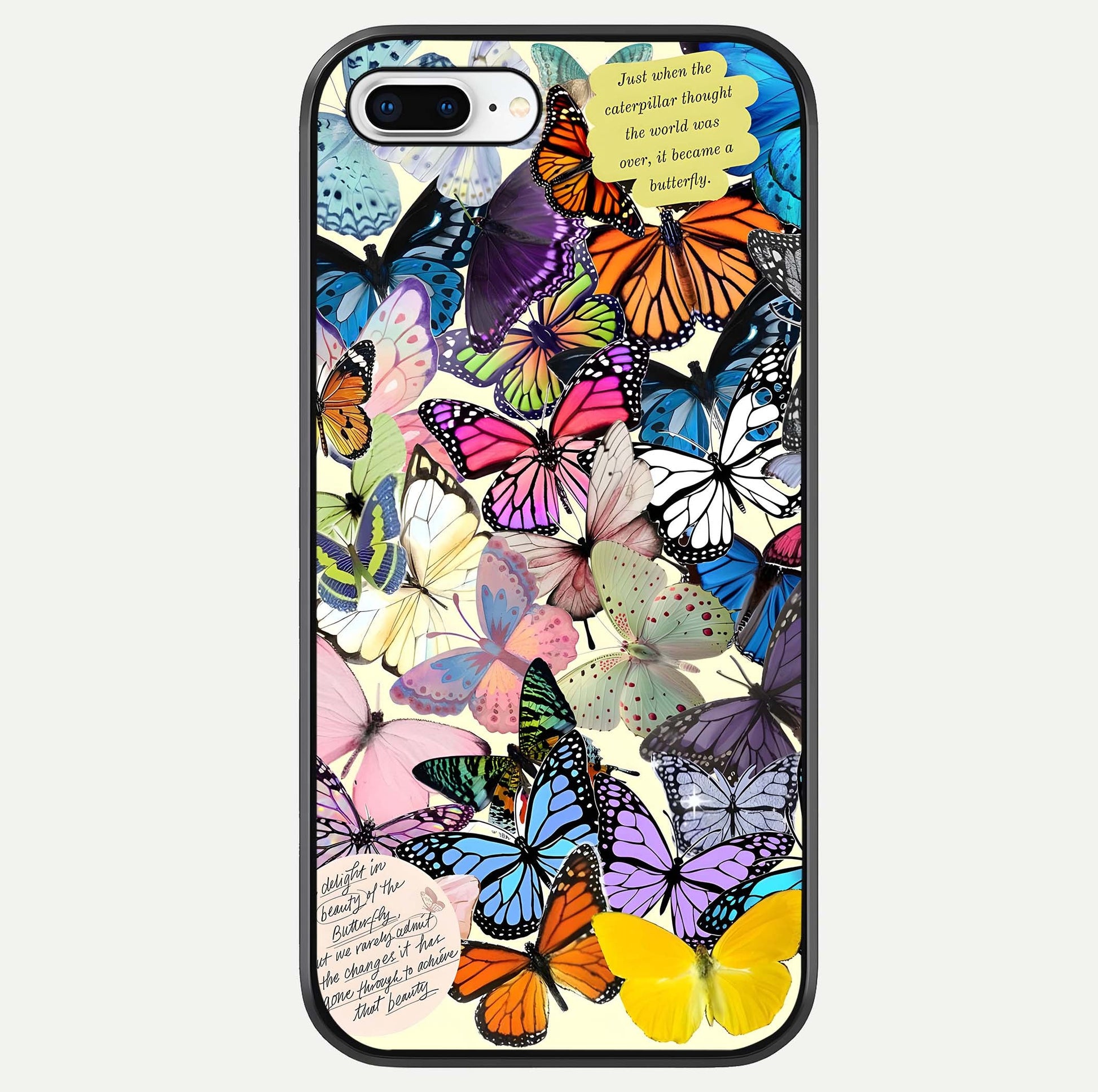 Butterflies Petal Dream Glass Case For iPhone 7 Plus by Custom World