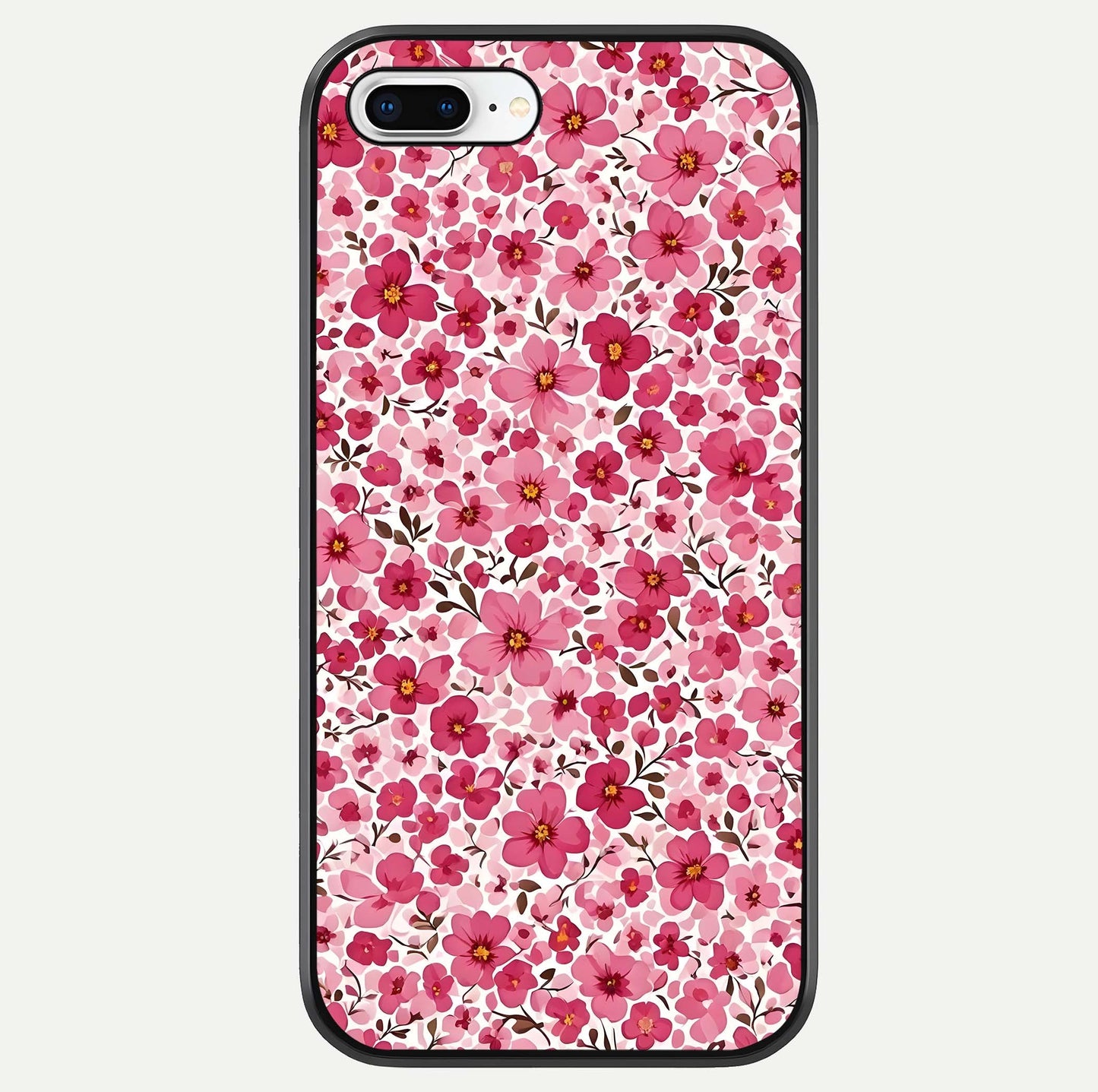 Cherry Blossom Charm Glass Case For iPhone 7 Plus by Custom World