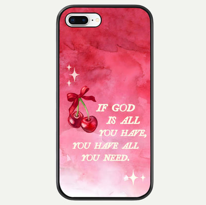 Cherry Quote Glass Case For iPhone 7 Plus by Custom World