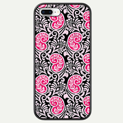 Crimson Paisley Charm Glass Case For iPhone 7 Plus by Custom World