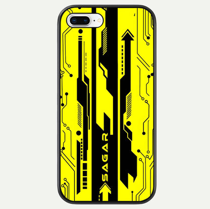 Electric Pulse CYBERPUNK Custom Name Glass Case For iPhone 7 Plus by Custom World