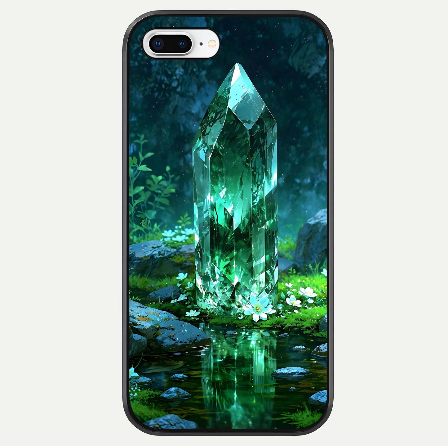 Emerald Light Crystal Glass Case For iPhone 7 Plus by Custom World