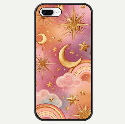 Golden Celestial Dreams Glass Case For iPhone 7 Plus by Custom World