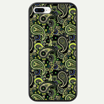 Green Mandala Pattern Glass Case For iPhone 7 Plus by Custom World