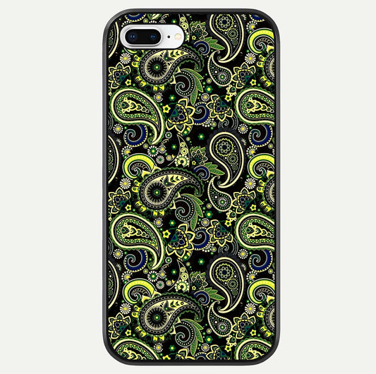 Green Mandala Pattern Glass Case For iPhone 7 Plus by Custom World