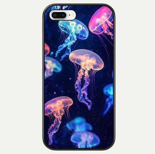 Jellyfish Pattern Glass Case For iPhone 7 Plus by Custom World