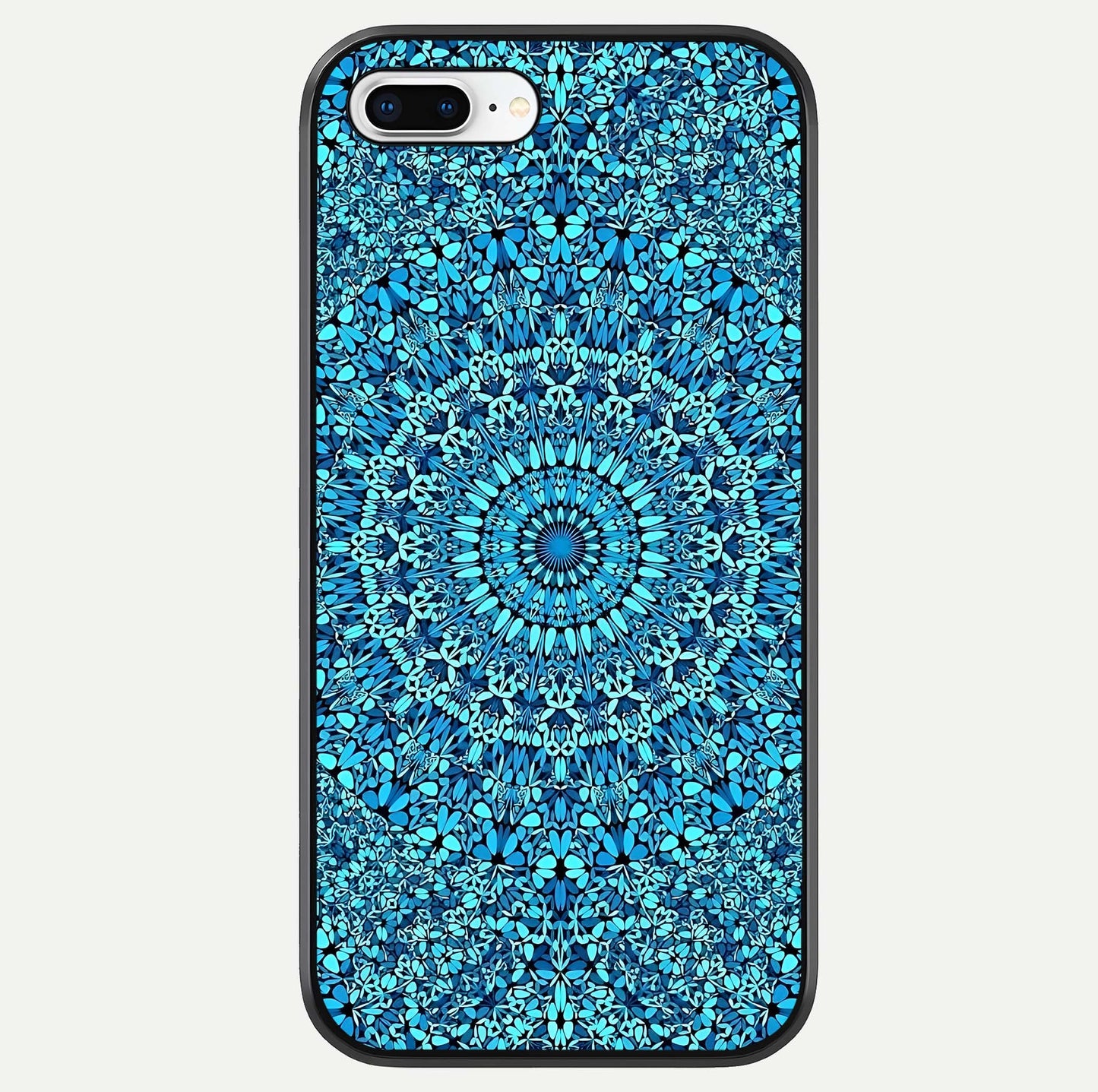 Ocean Bloom Mandala Glass Case For iPhone 7 Plus by Custom World