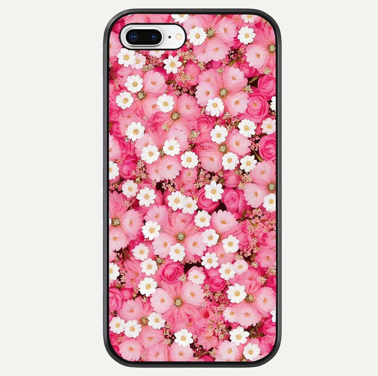 Pink Daisy Bliss Glass Case For iPhone 7 Plus by Custom World