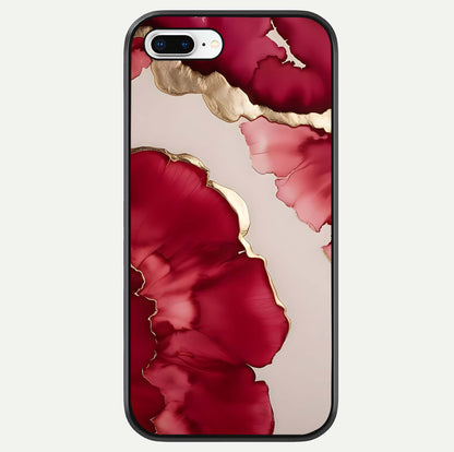 Pink & White Marble Glass Case For iPhone 7 Plus