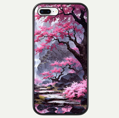 Pinkish Scenery Glass Case For iPhone 7 Plus by Custom World