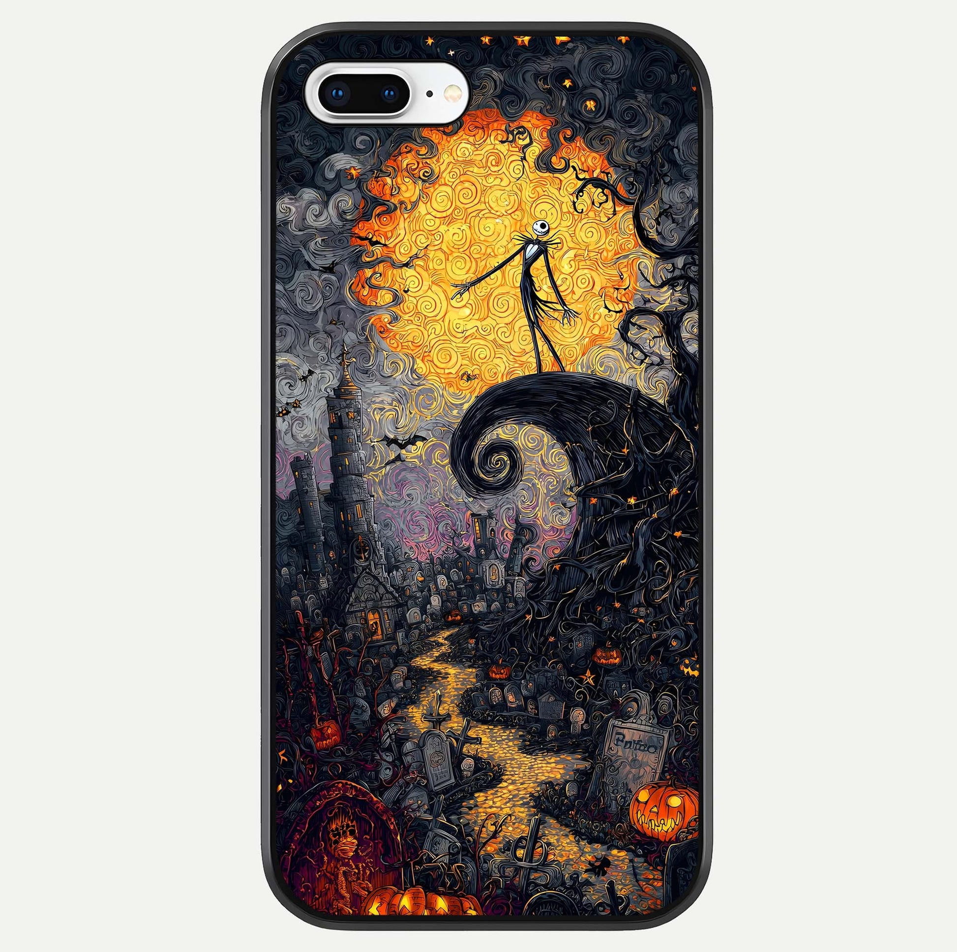 Pumpkin Moon Night Glass Case For iPhone 7 Plus by Custom World