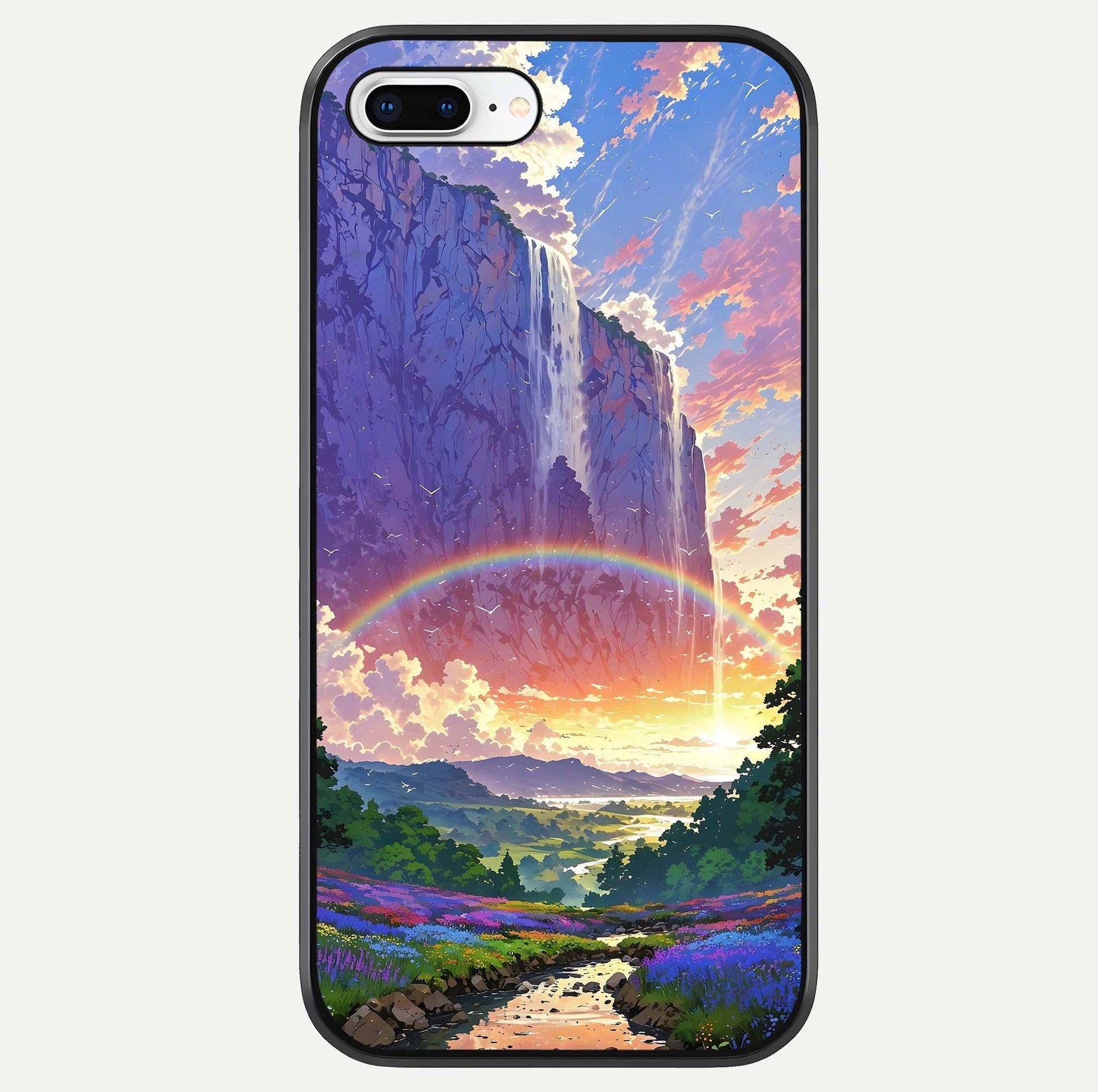 Rainbow Valley Dream Glass Case For iPhone 16 Pro by Custom World