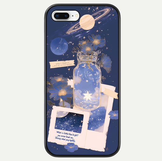 Starlit Cosmic Jar Glass Case For iPhone 7 Plus by Custom World