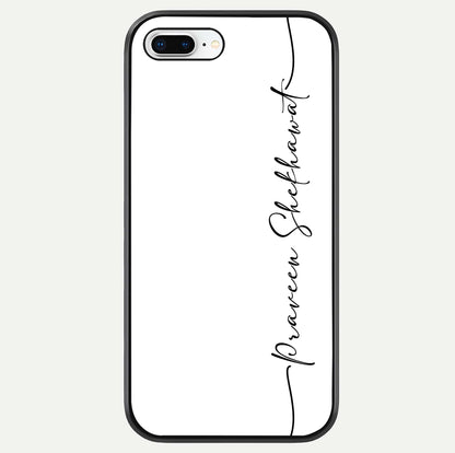 White Tune Custom Name Glass Case For iPhone 7 Plus by Custom World