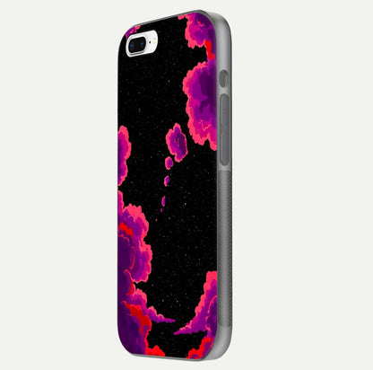 Galaxy Dream Frame Glass Case for iPhone 7 Plus side-angle image showing reflection light and premium finish