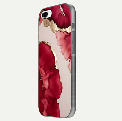 Pink & White Marble Glass Case For iPhone 7 Plus