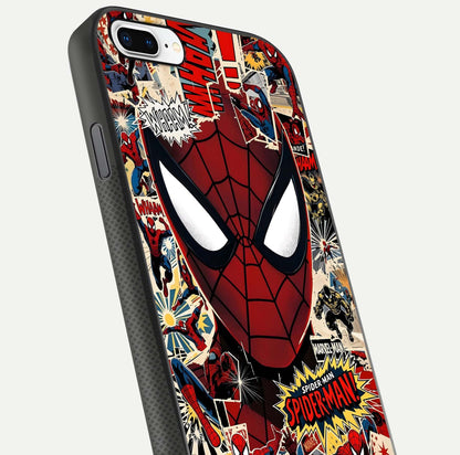 Aesthetic Wonder Spider Glass Case for iPhone 16 Pro angled close-up highlighting spider web detail and vibrant color gloss