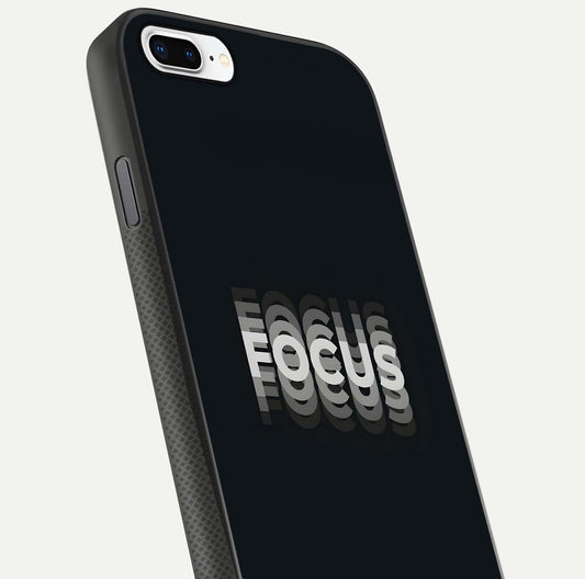 Mono Focus Vision Glass Case for iPhone 7 Plus close-up angled shot highlighting minimal contrast and reflection