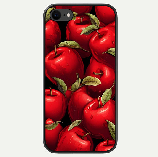 Apple Pattern Glass Case For iPhone 16 Pro by Custom World