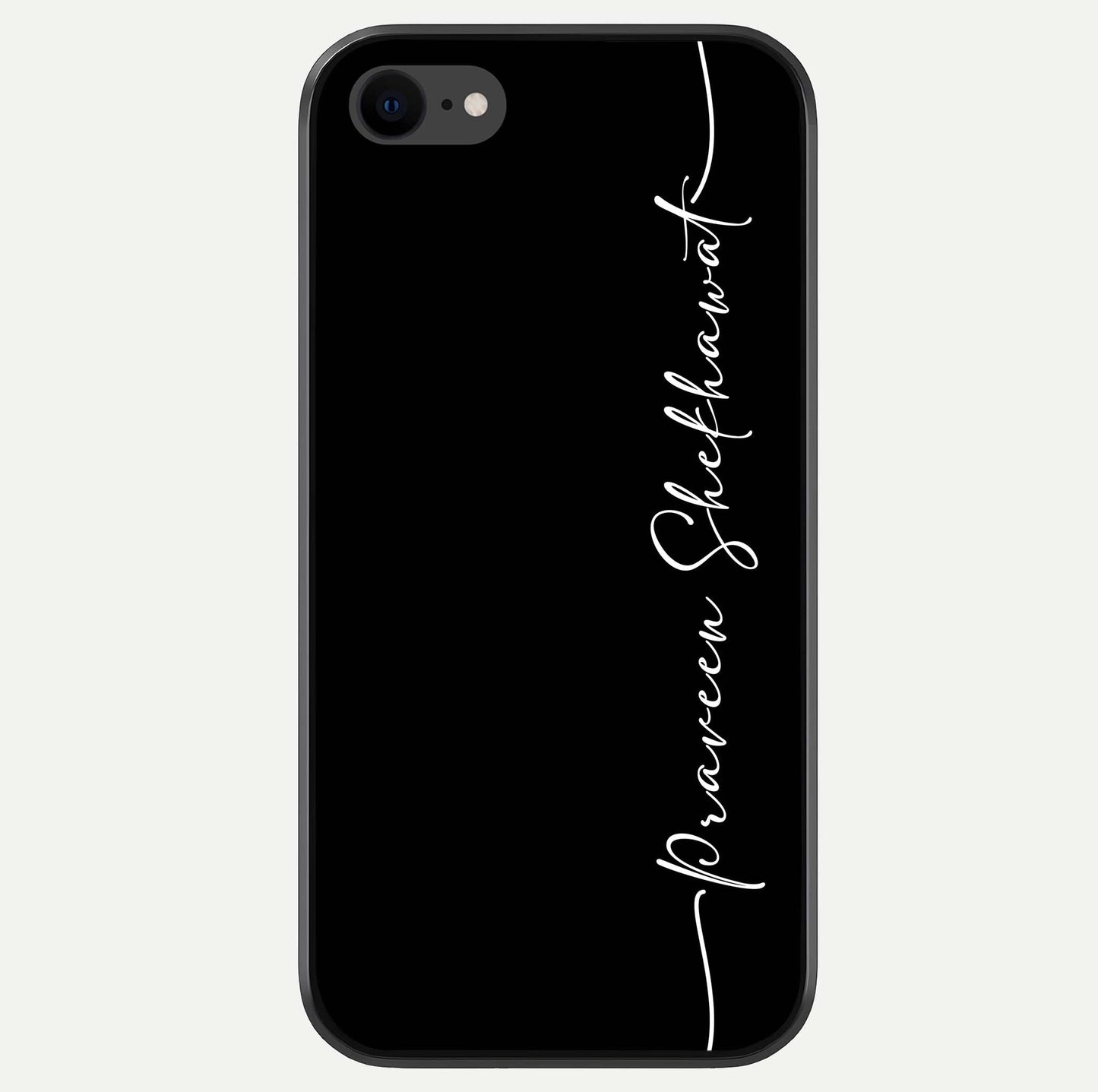 Black Tune Custom Name Glass Case For iPhone 8 by Custom World