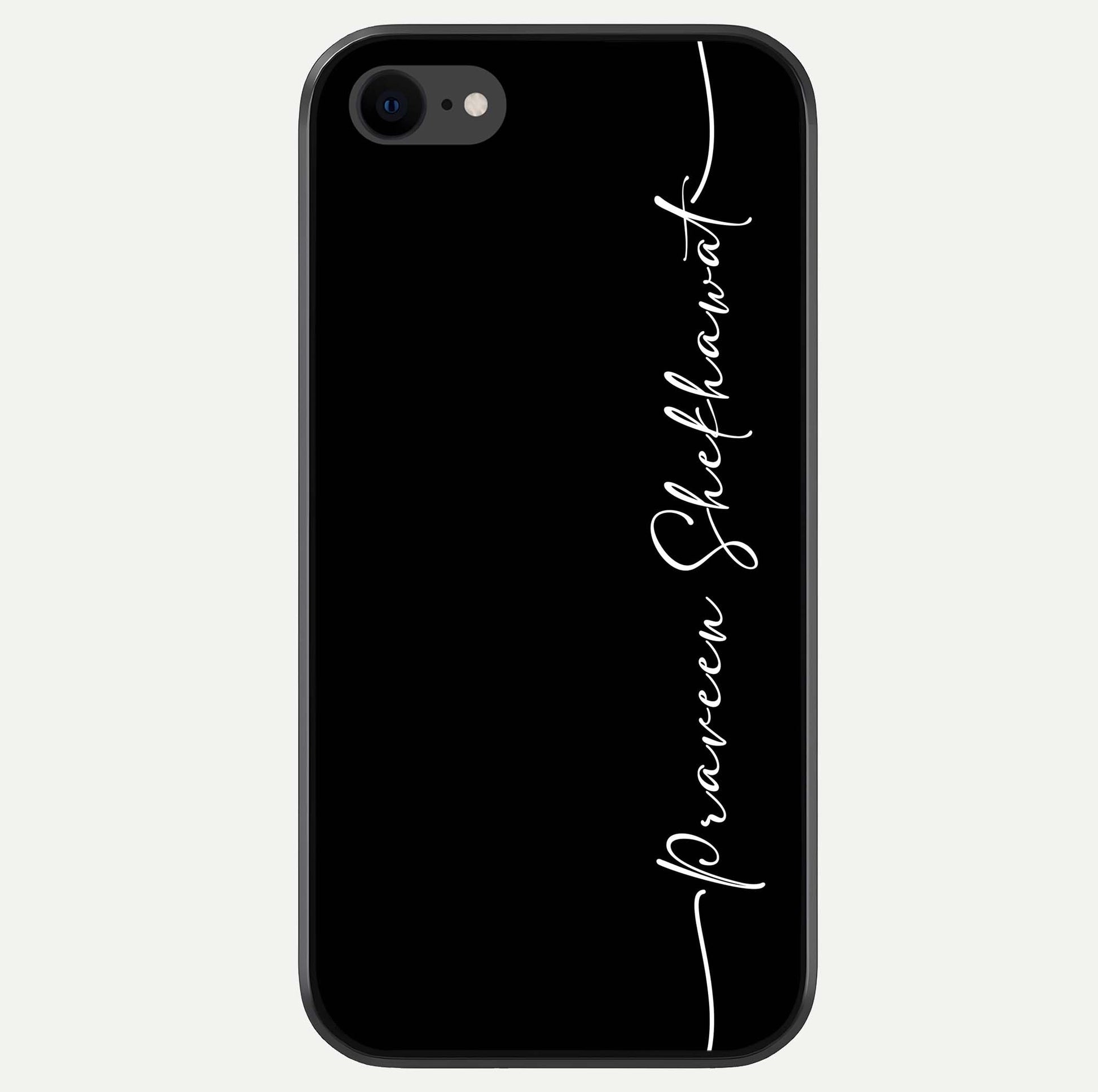 Black Tune Custom Name Glass Case For iPhone 8 by Custom World