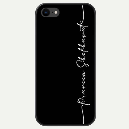 Black Tune Custom Name Glass Case For iPhone 8 by Custom World
