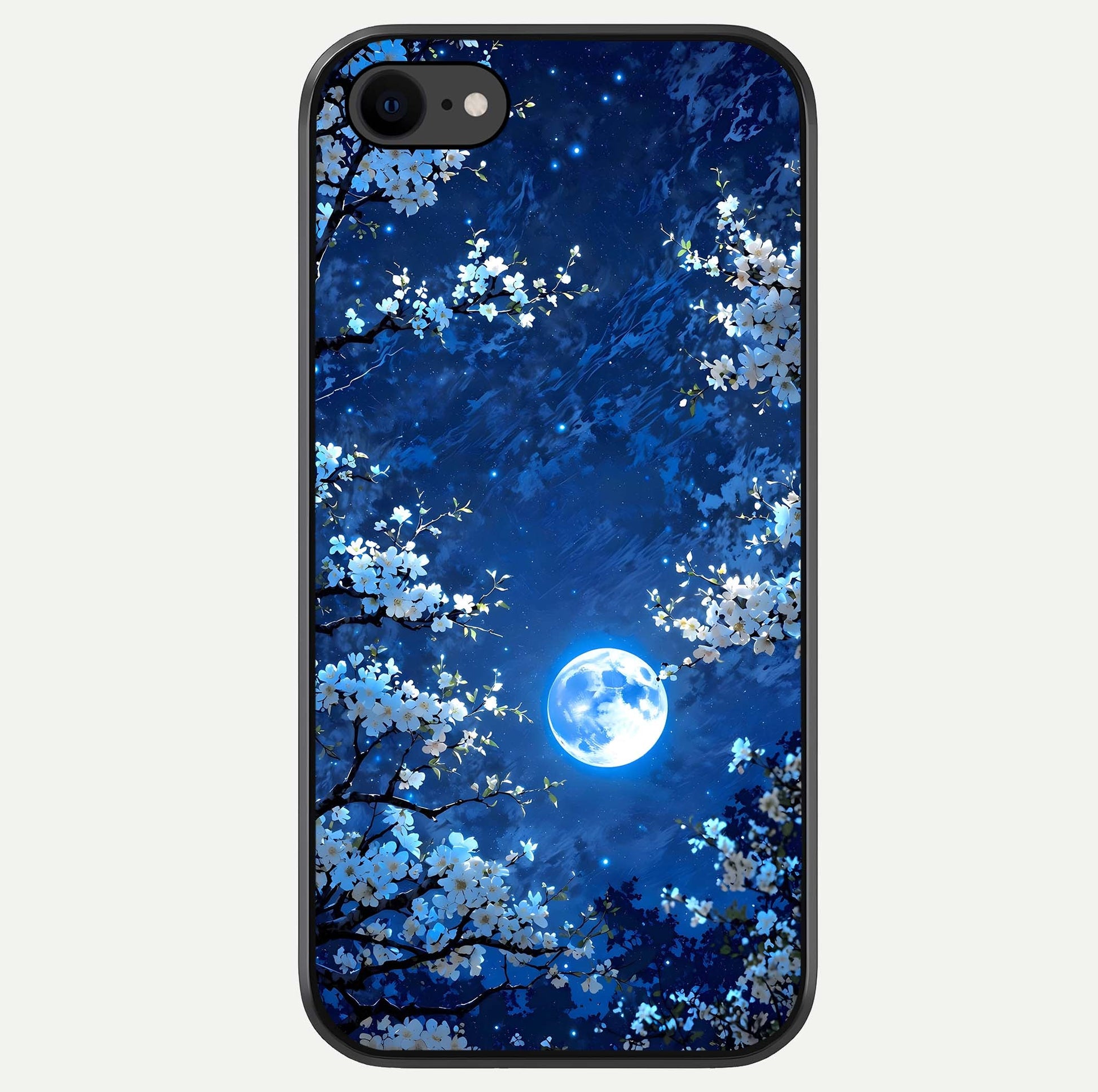 Blossom Moonlight Sky Glass Case For iPhone 8 by Custom World