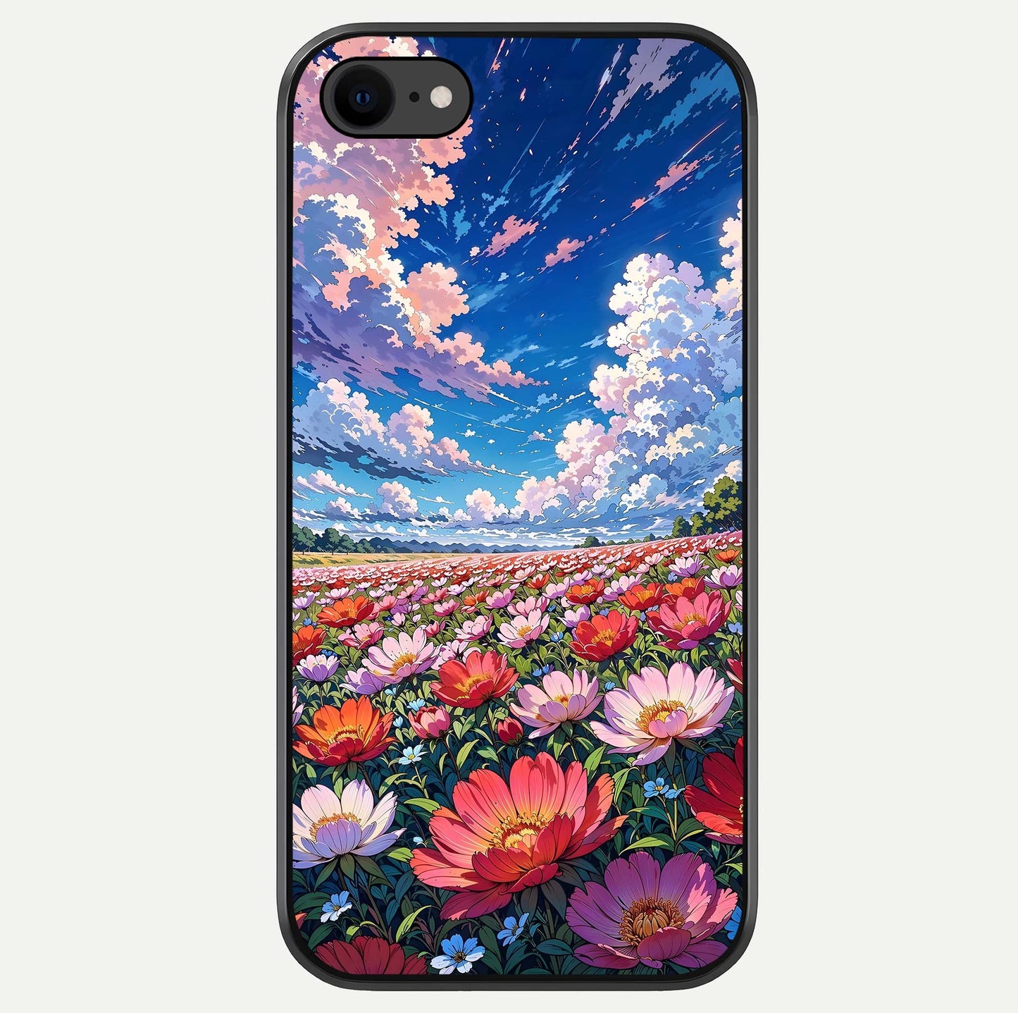 Blossom Sky Field Glass Case For iPhone 8 by Custom World