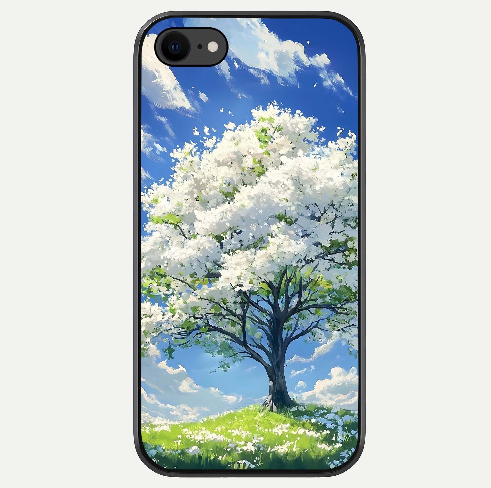 Blossom Sky Serenity Glass Case For iPhone 8 by Custom World