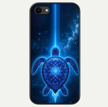 Blue Galaxy Turtle Glass Case For iPhone 8 by Custom World