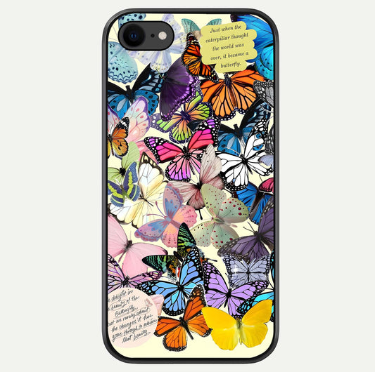 Butterflies Petal Dream Glass Case For iPhone 8 by Custom World