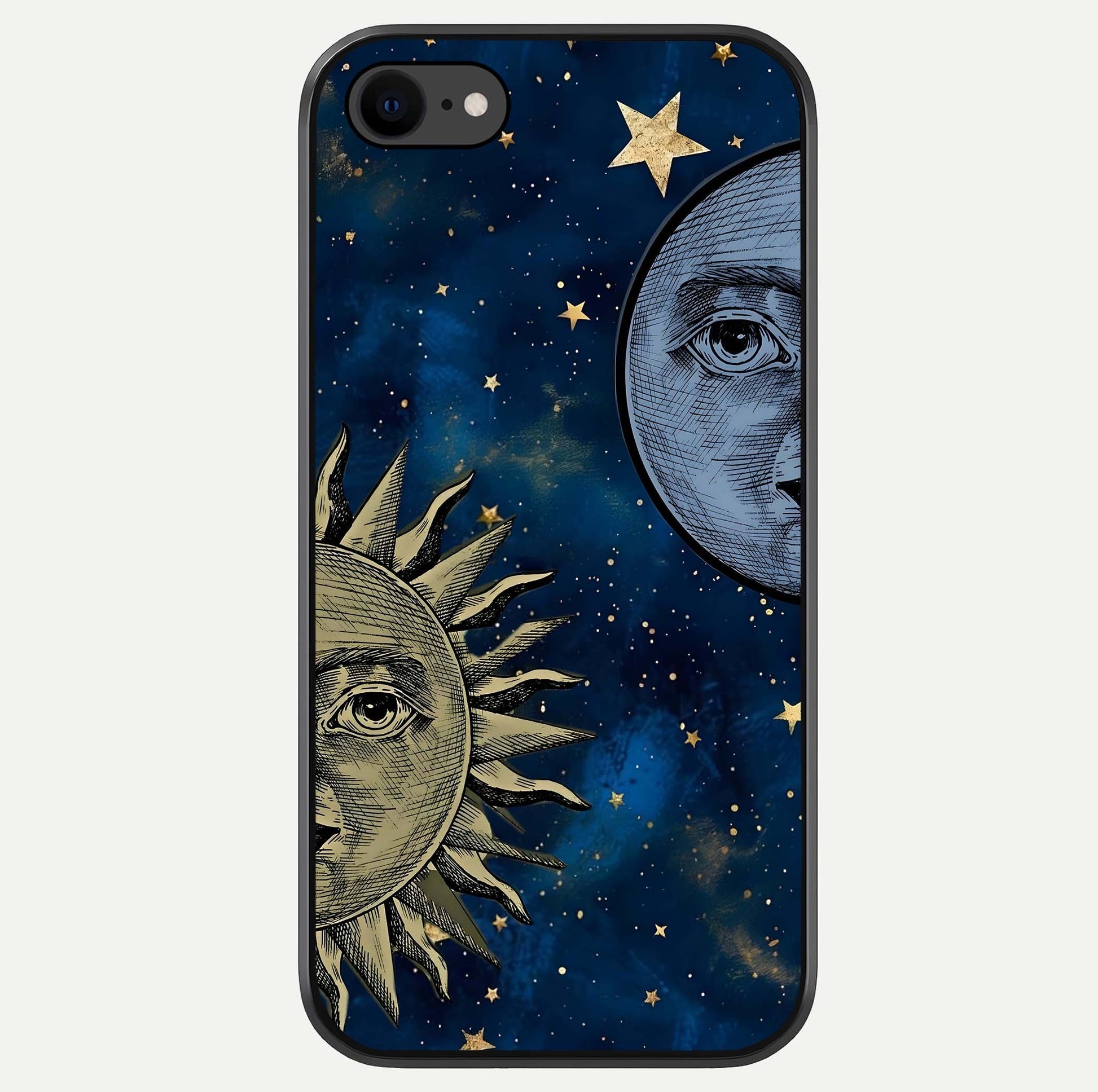 Celestial Moon With Sun Glass Case For iPhone 8 by Custom World