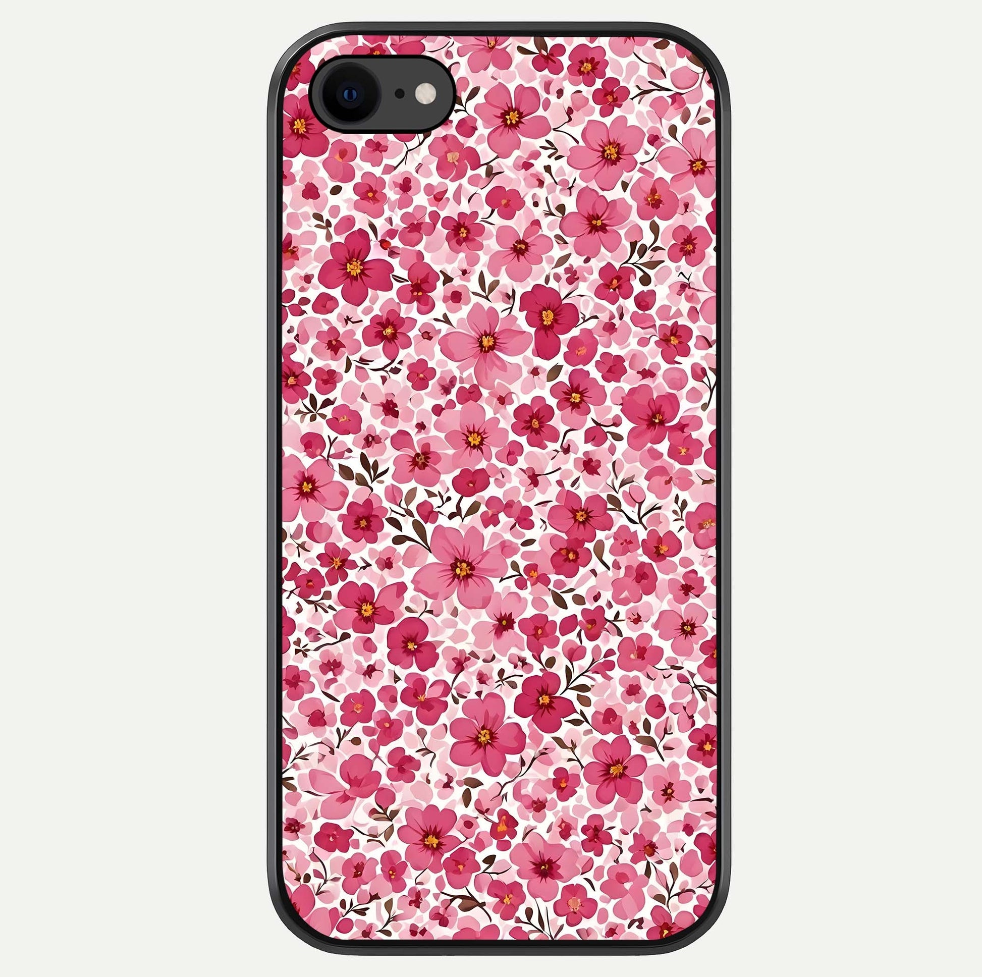 Cherry Blossom Charm Glass Case For iPhone 8 by Custom World