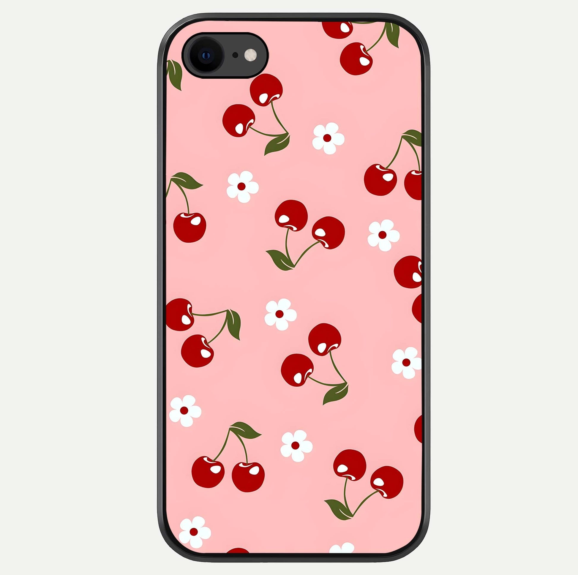 Cherry Love Mood Glass Case For iPhone 8 by Custom World