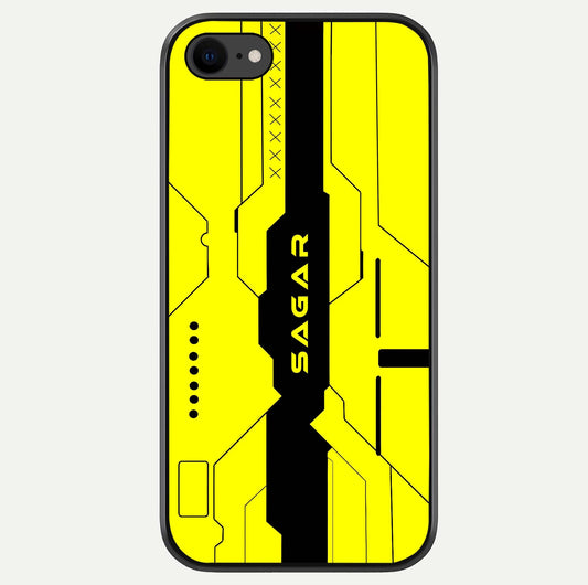 Circuit CYBERPUNK Custom Name Glass Case For iPhone 8 by Custom World